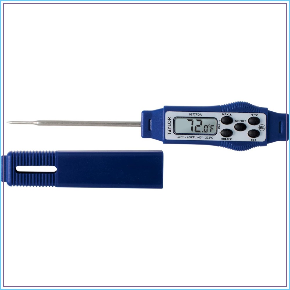 Digital Thermometer Probe - Compact Waterproof Digital Food Thermometer, 2.81