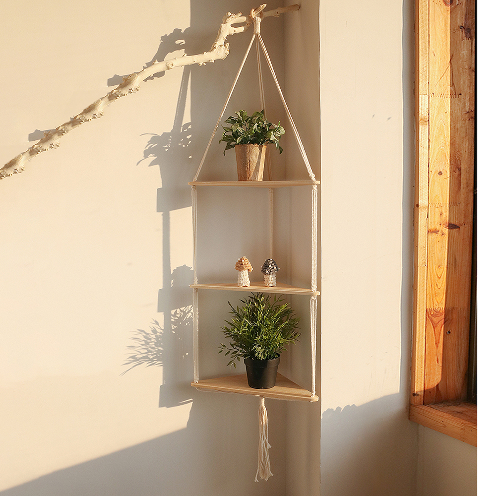 Triangle Shelves Wall Decor Ma - Candle Holder Supplies のレビューと価格