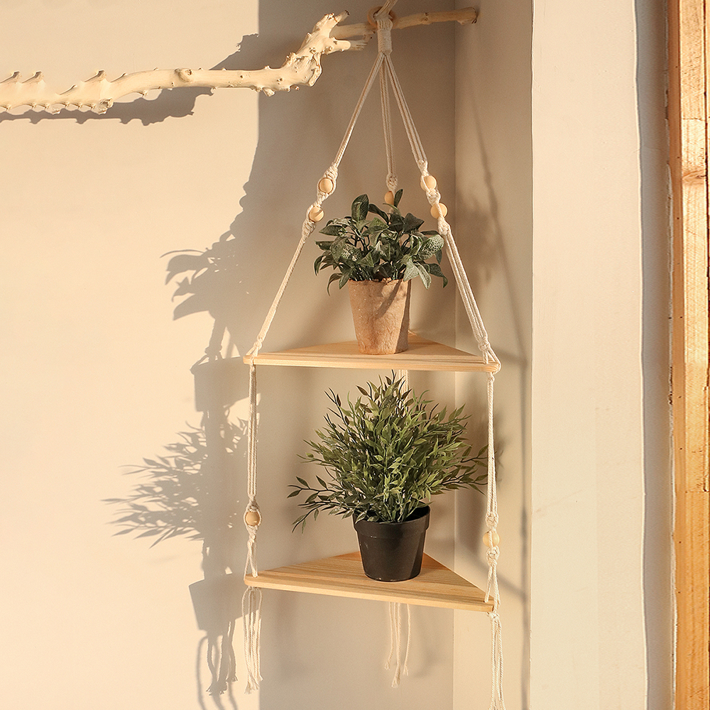 Triangle Shelves Wall Decor Ma - Candle Holder Supplies のレビューと価格