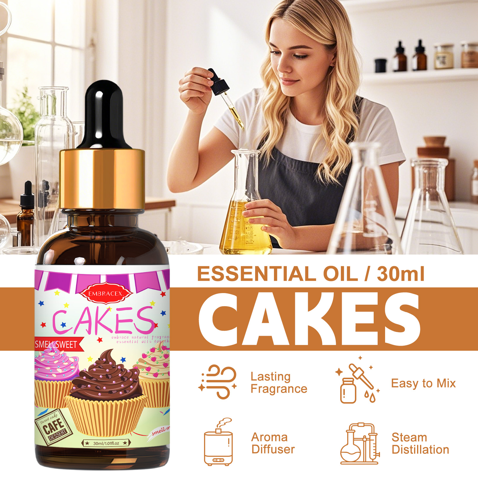 30ml Cakes Essential Oil Car S - Candle Making Supplies Fragrance Oils のレビューと価格