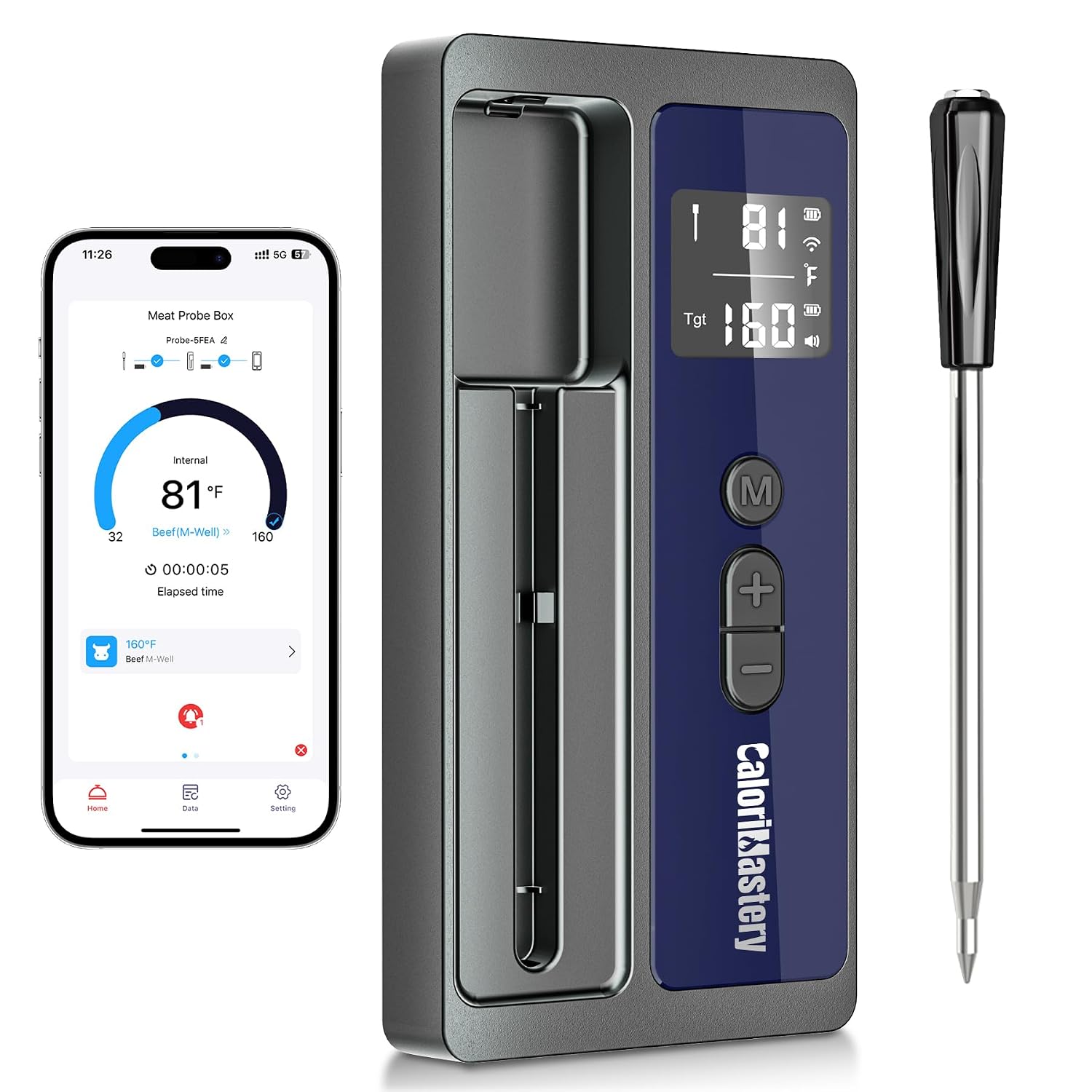 500FT Bluetooth Meat Thermomet - Digital Thermometer Probe のレビューと価格