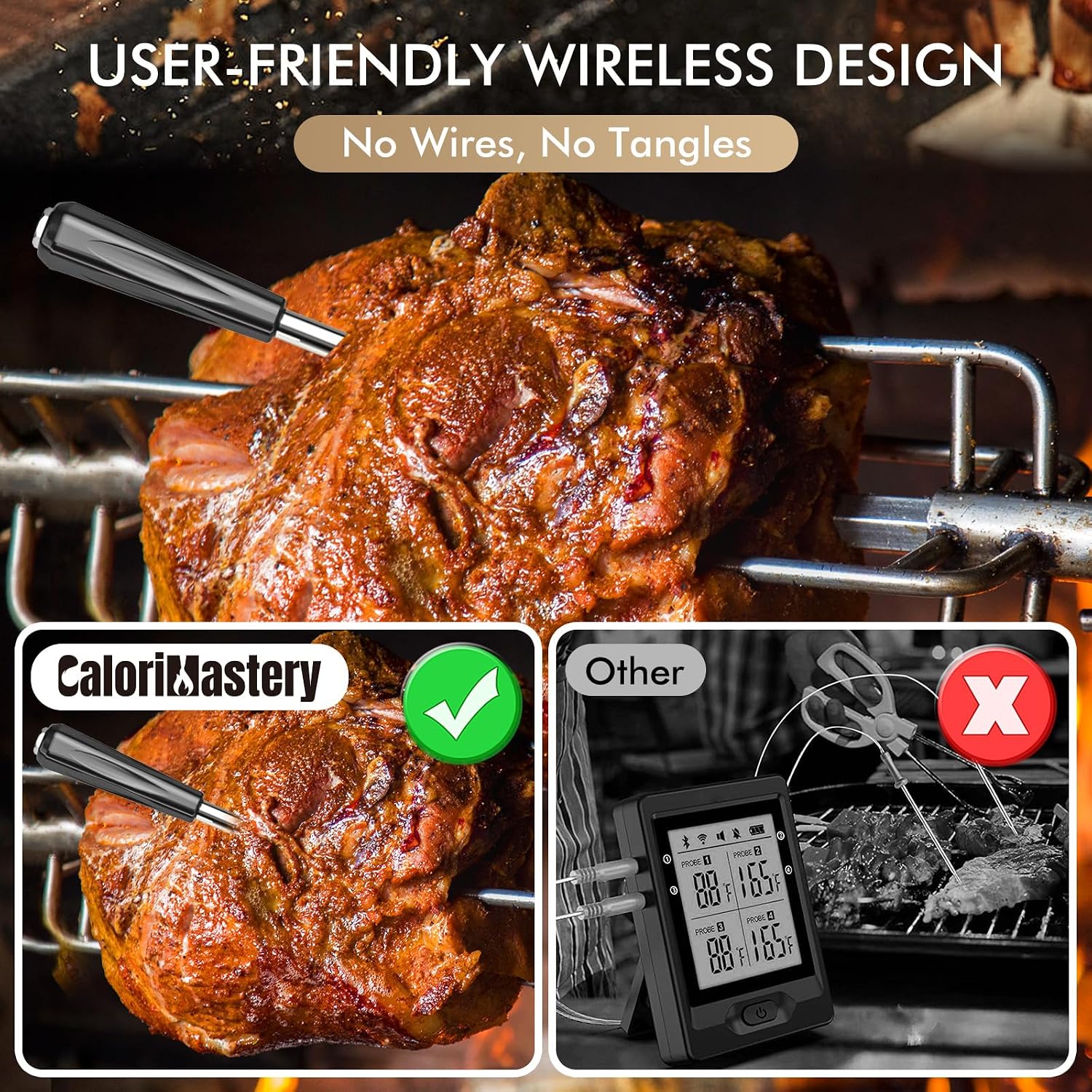 500FT Bluetooth Meat Thermomet - Digital Thermometer Probe のレビューと価格