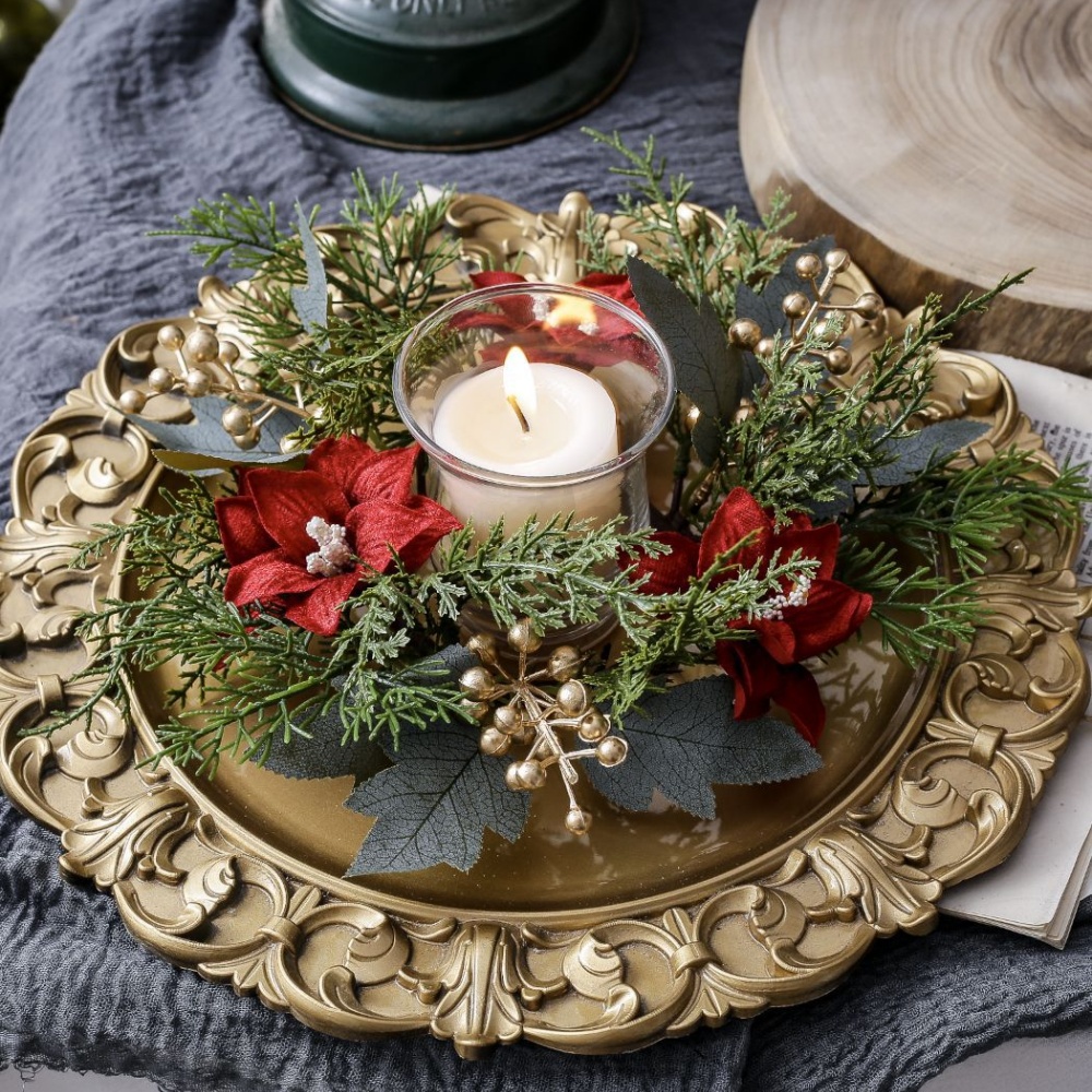Christmas Candlestick Wreath R - Candle Holder Supplies のレビューと価格