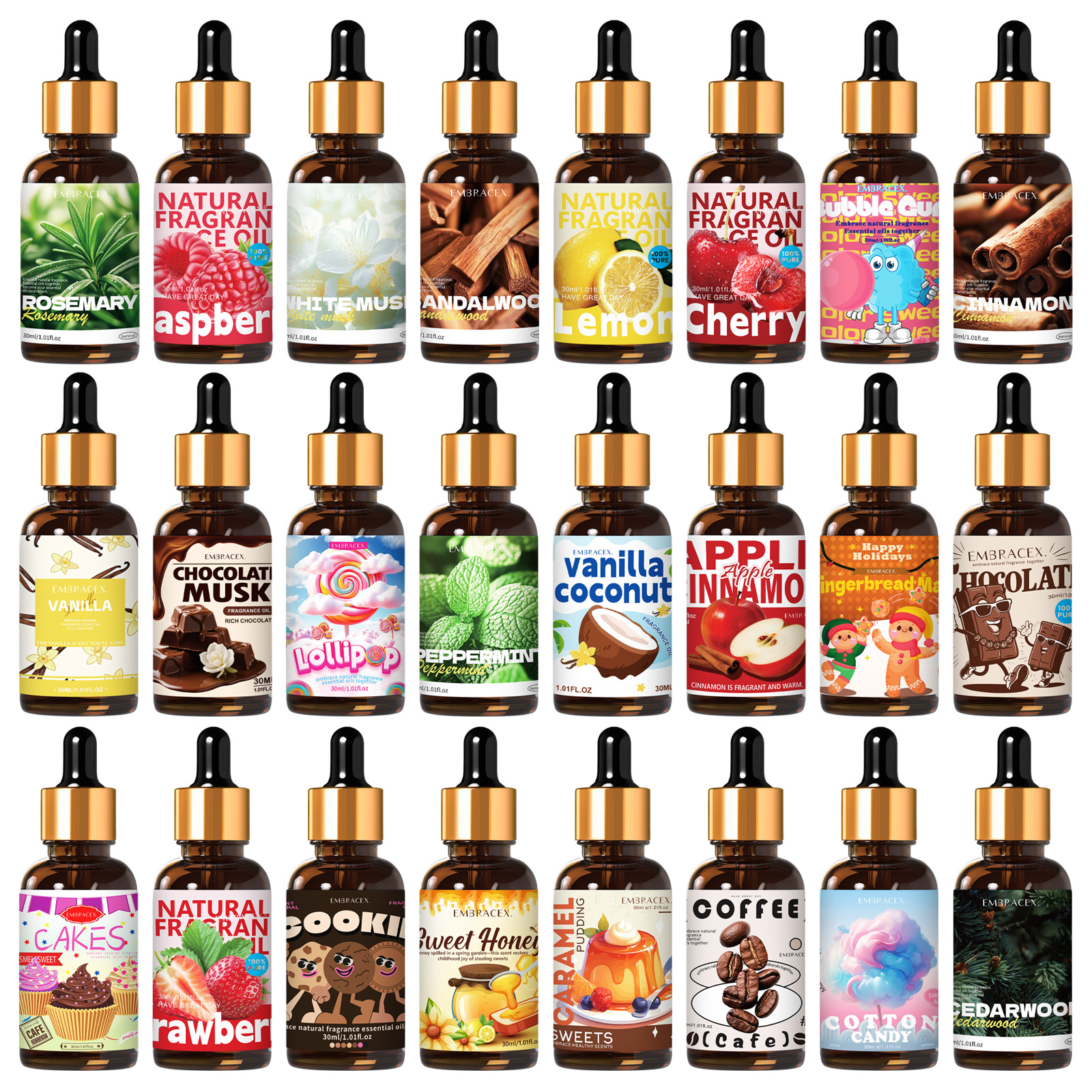 27 type 30ml Essential Oil Lon - Candle Making Supplies Fragrance Oils のレビューと価格