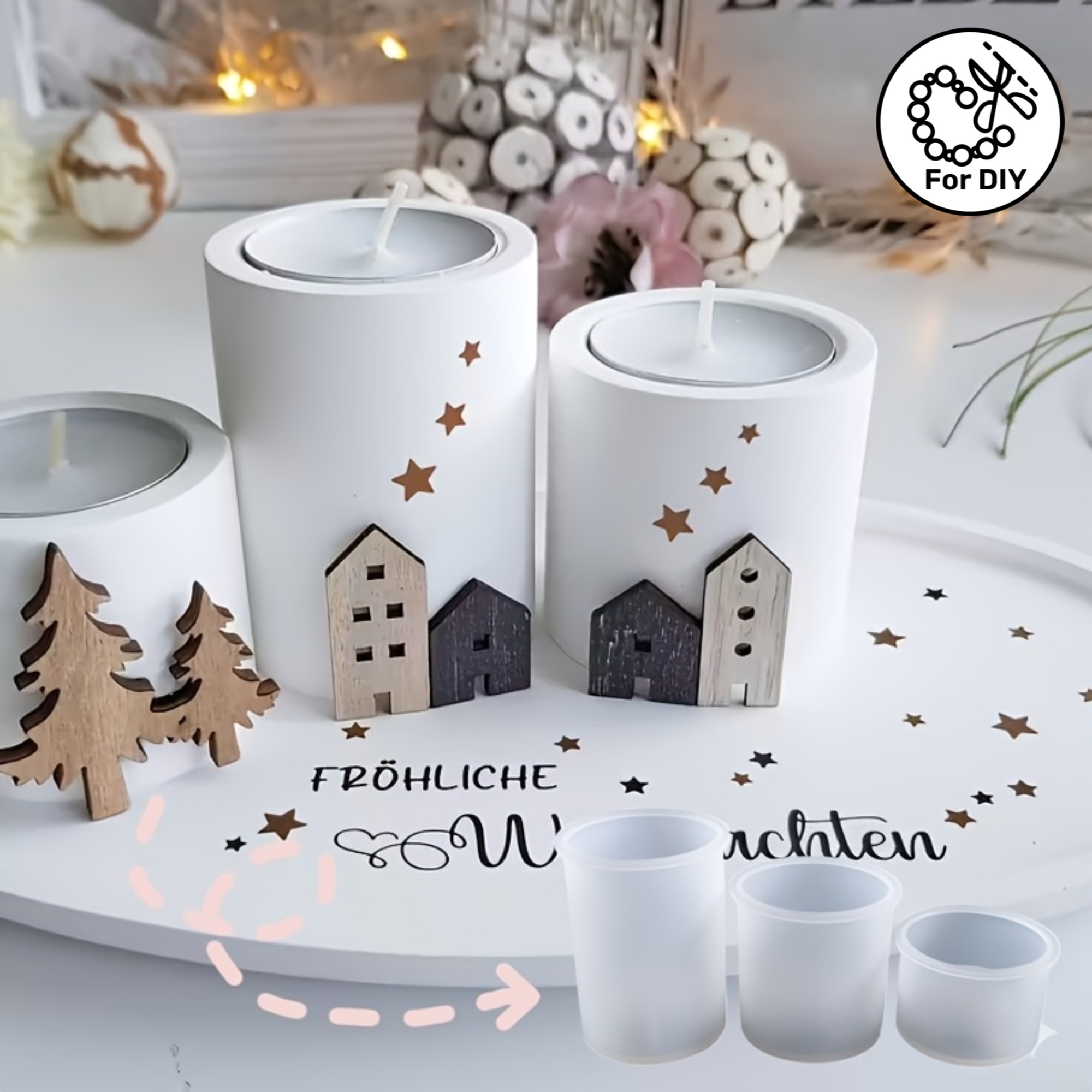 Resin Molds for Handmade Cylin - Candle Holder Supplies のレビューと価格