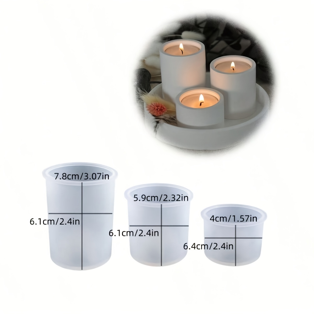 Resin Molds for Handmade Cylin - Candle Holder Supplies のレビューと価格