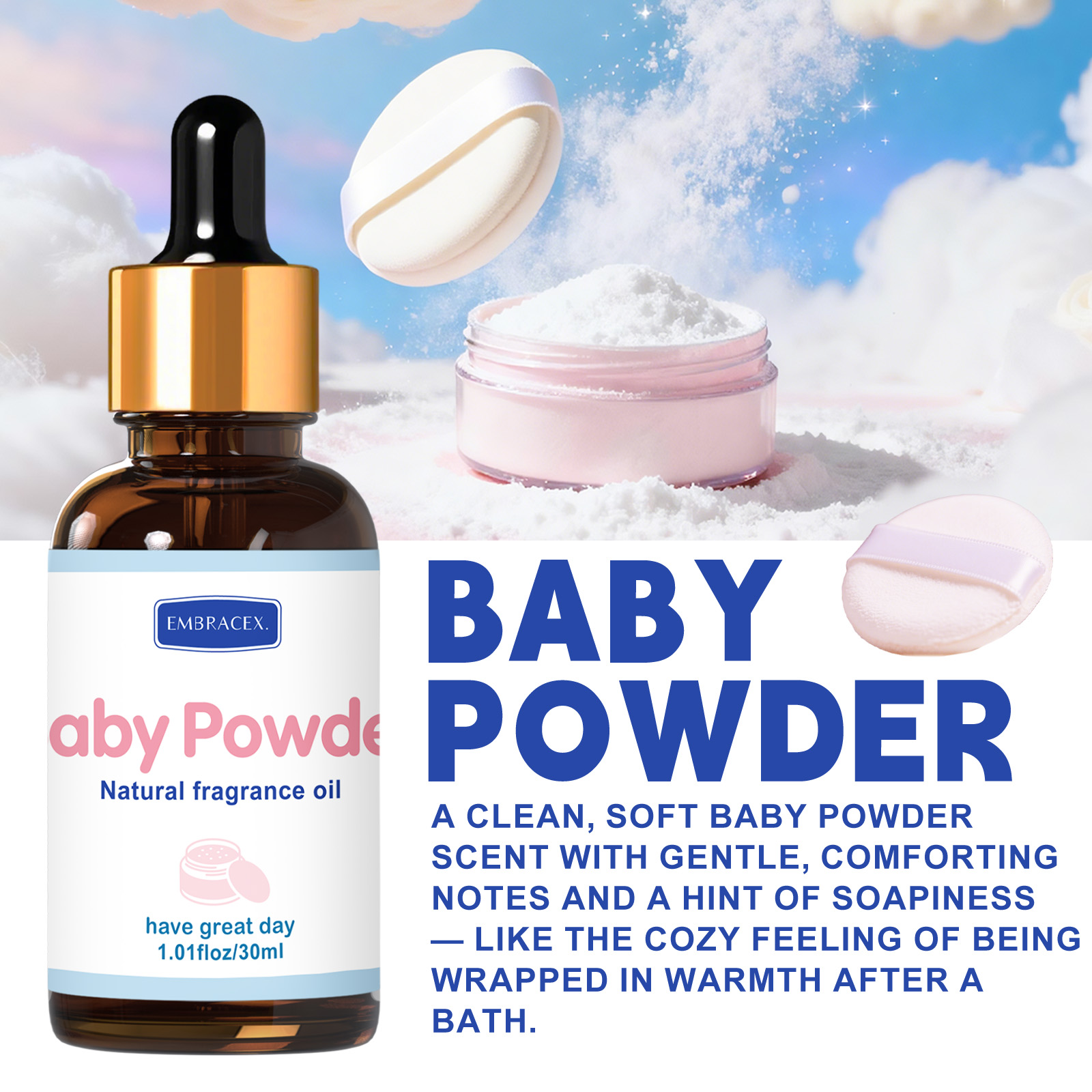 30ml Baby Powder Essential Oil - Candle Making Supplies Fragrance Oils のレビューと価格