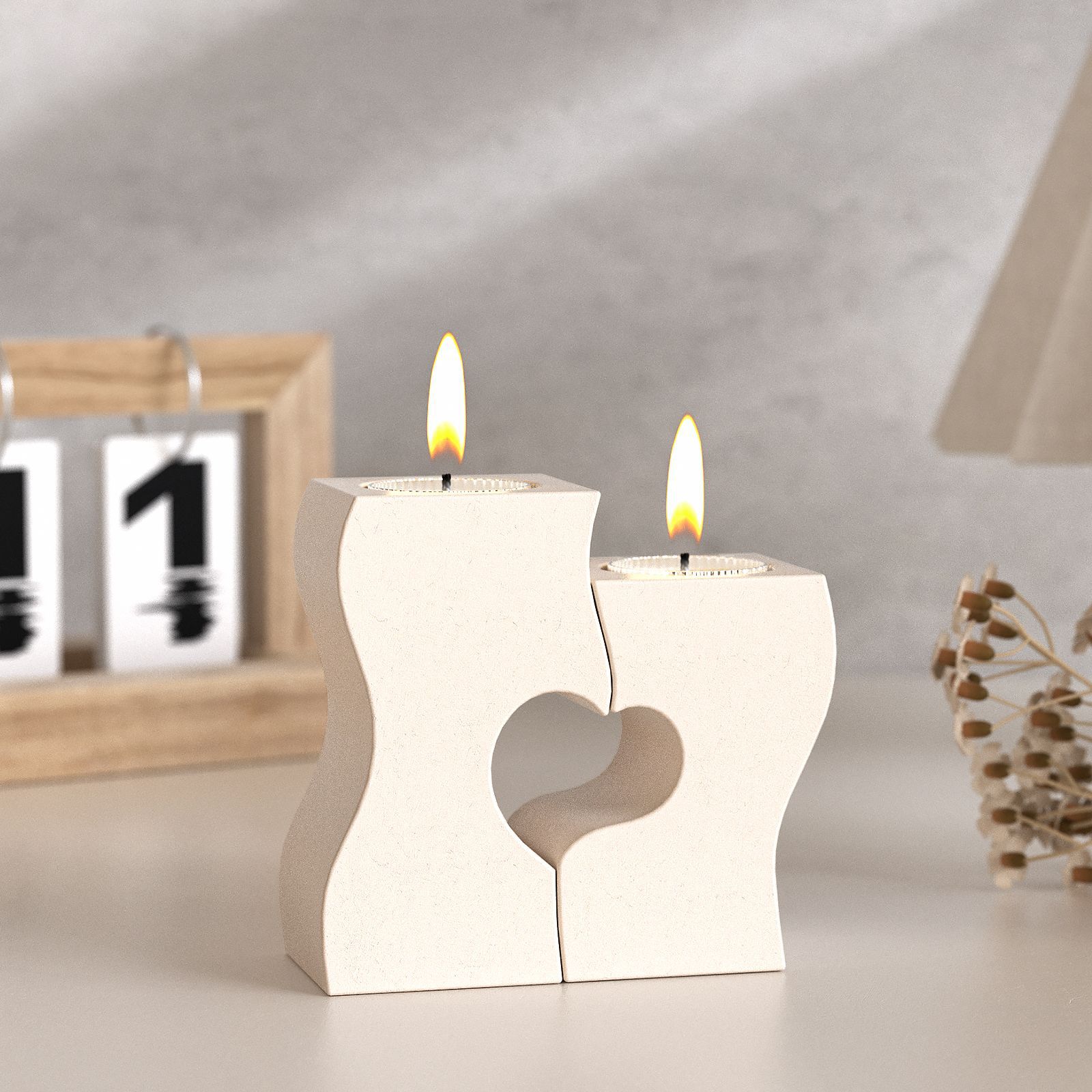 S Heart Candlestick Silicone M - Candle Holder Supplies のレビューと価格