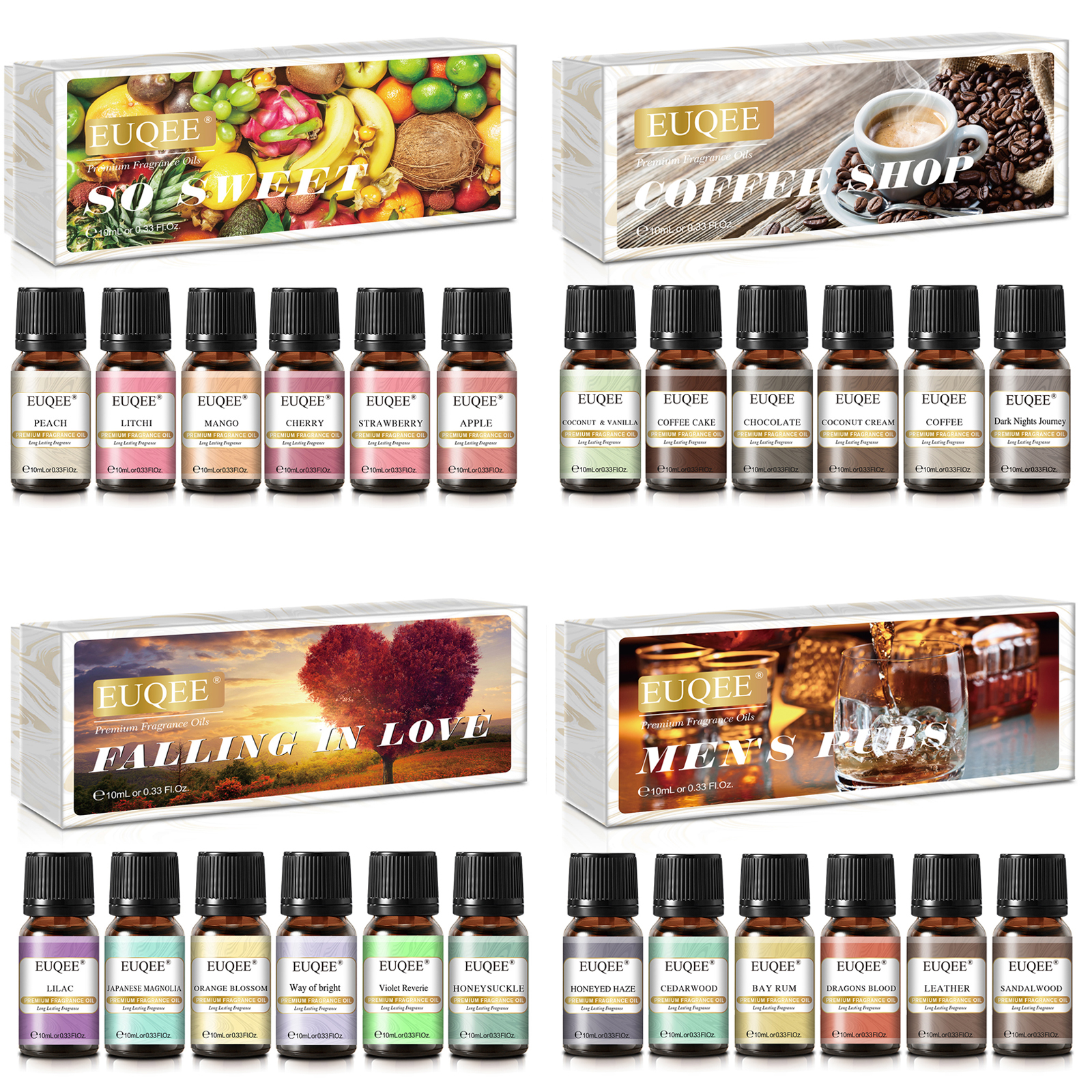 EUQEE 6pcs Fragrance Oils Set  - Candle Making Supplies Fragrance Oils のレビューと価格