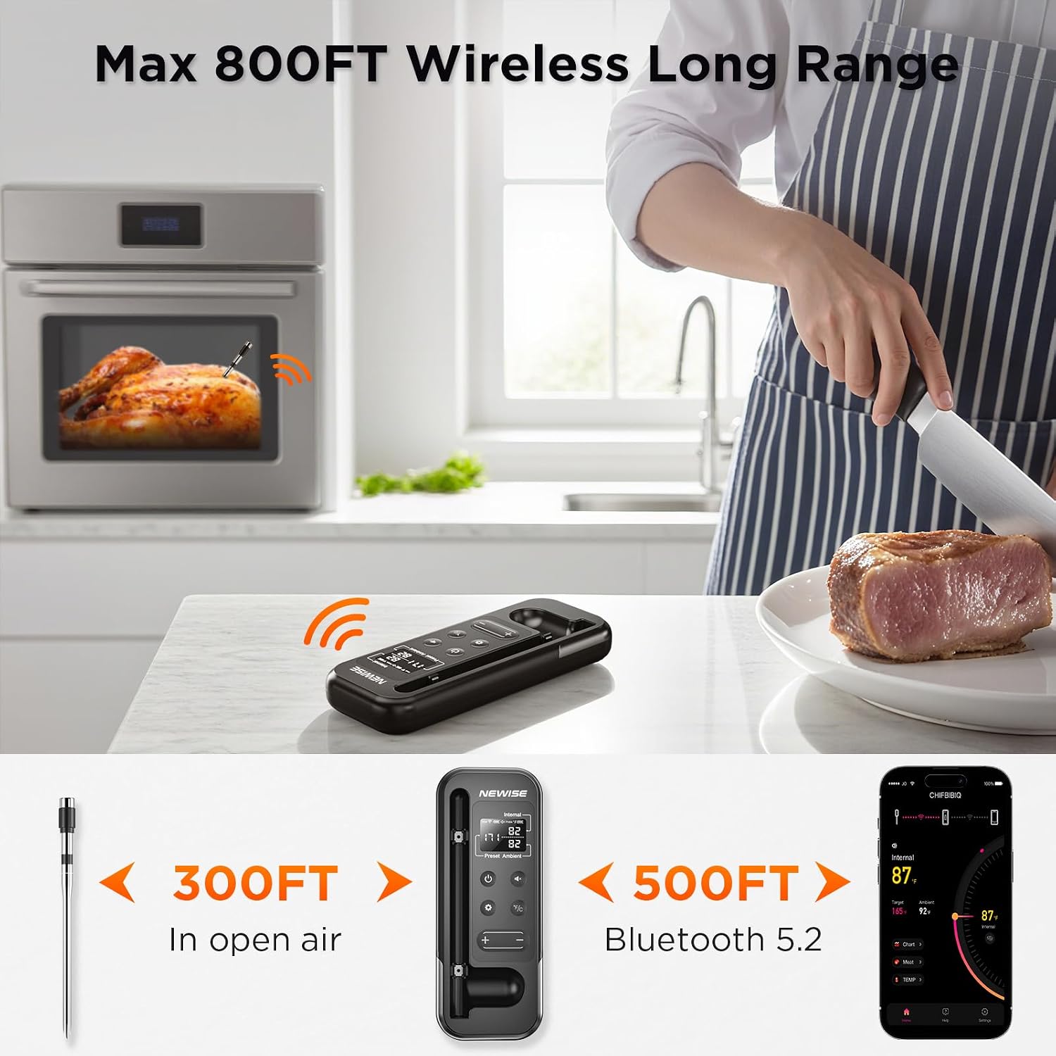 Smart Bluetooth Meat Thermomet - Digital Thermometer Probe のレビューと価格