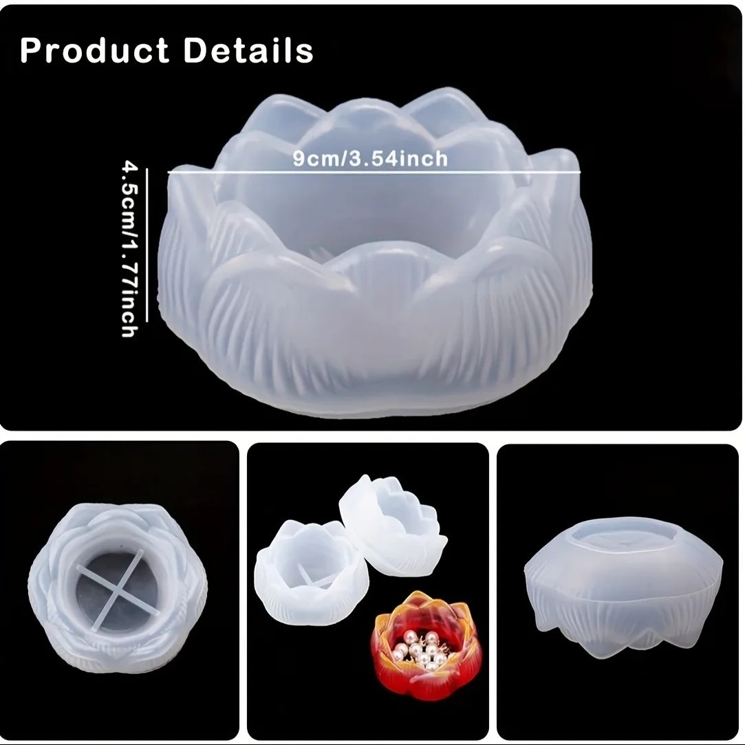 1pc DIY Lotus Flower Silicone  - Candle Holder Supplies のレビューと価格