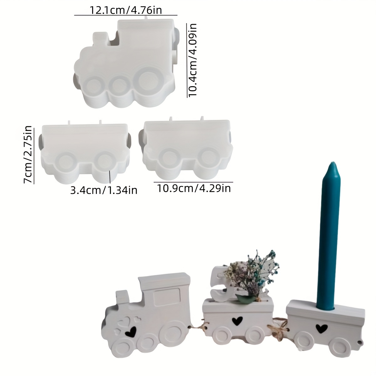 Train Set Resin Silicone Molds - Candle Holder Supplies のレビューと価格