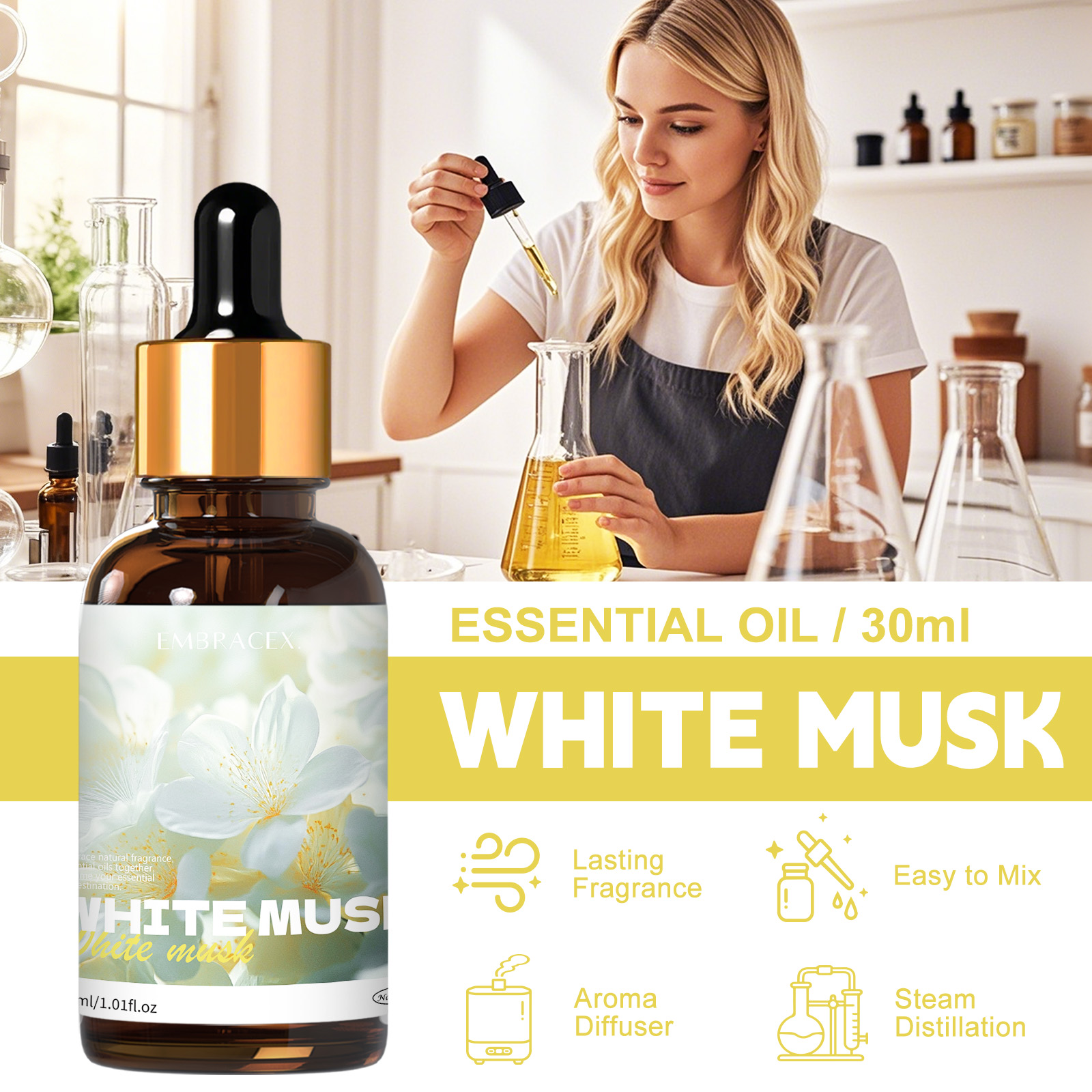 30ml White Musk Essential Oil  - Candle Making Supplies Fragrance Oils のレビューと価格