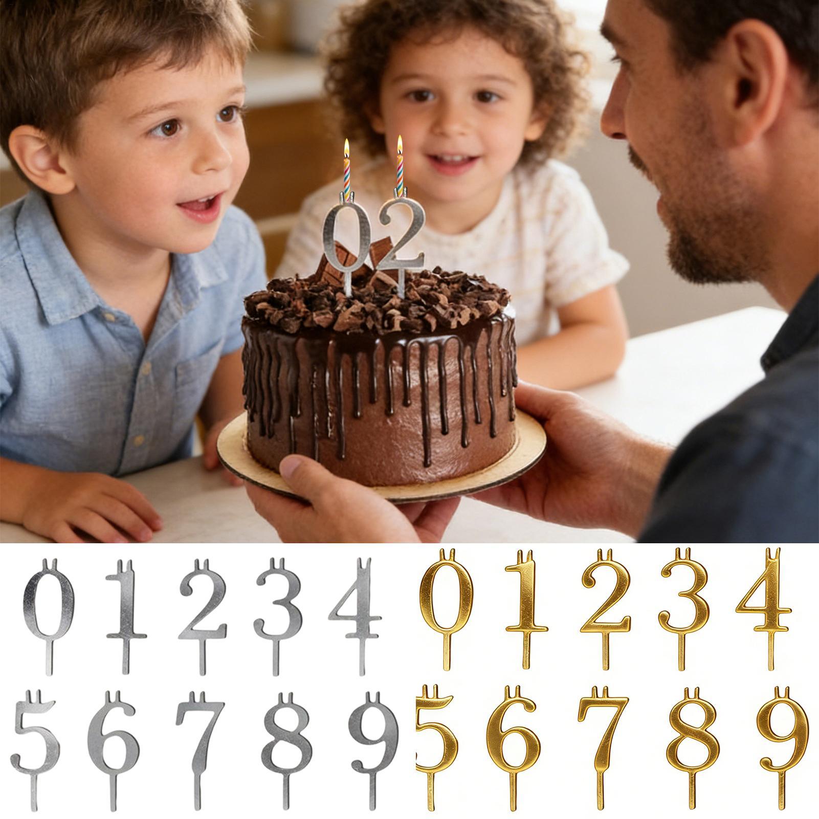 10pcs 0-9 Number Cake Toppers  - Candle Holder Supplies のレビューと価格