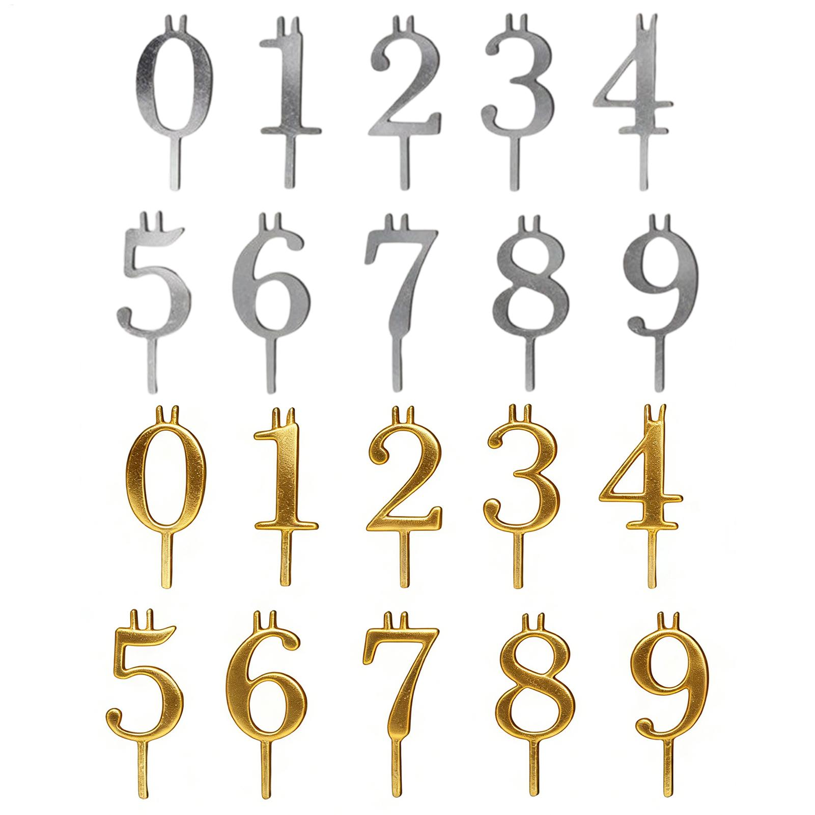 10pcs 0-9 Number Cake Toppers  - Candle Holder Supplies のレビューと価格